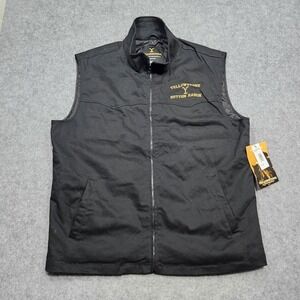 Yellowstone - Dutton Ranch - Quilted Vest Jacket - BLACK - Size XL
